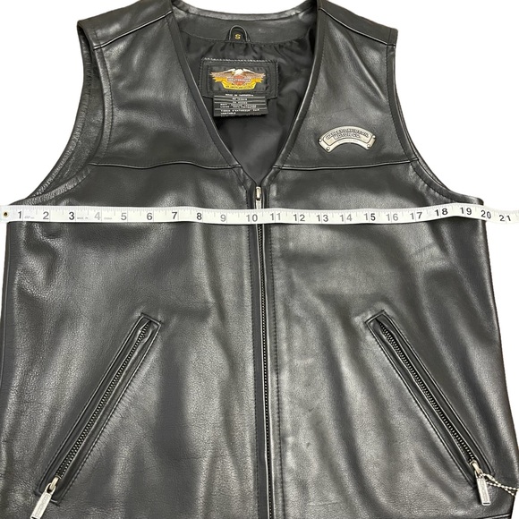 HARLEY-DAVIDSON MEN’S GENUINE LEATHER VEST | BLACK | SZ S | NWT - Picture 9 of 15